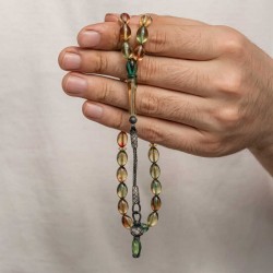 Gümüş 1000 Ayar Kazaz Püsküllü Sıkma Kehribar Tesbih Gümüş 1000 Ayar Kazaz Püsküllü Sıkma Kehribar Tesbih