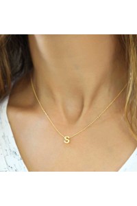 925 Ayar Gümüş 3 Boyutlu S Harf Kadın Gümüş Kolye 925 Ayar Gümüş 3 Boyutlu S Harf Kadın Gümüş Kolye