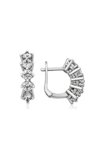 925 Ayar Gümüş 5 Taş Küpe