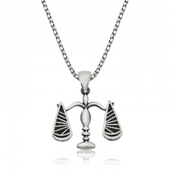 925 Ayar Gümüş Adalet Terazisi Kadın Gümüş Kolye