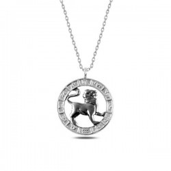 925 Ayar Gümüş Aslan Burcu Kolye 925 Ayar Gümüş Aslan Burcu Kolye