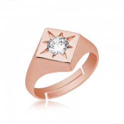 Gümüş Ayarlanabilir Rose Kutup Yıldızı Şovalye Yüzük Gümüş Ayarlanabilir Rose Kutup Yıldızı Şovalye Yüzük