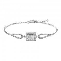 925 Ayar Gümüş Baget Taşlı Bileklik