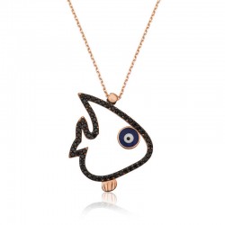 925 Ayar Gümüş Balık Kadın Gümüş Kolye