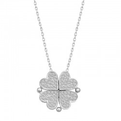 Gümüş Kalpli Açılabilen Yonca Kadın Kolye Gümüş Kalpli Açılabilen Yonca Kadın Kolye