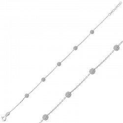 925 Ayar Gümüş Beyaz Toplu Bileklik