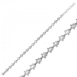 925 Ayar Gümüş Beyaz Yıldız Bileklik