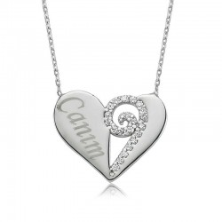 925 Ayar Gümüş Canım Kalp Kadın Gümüş Kolye
