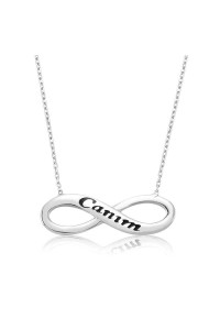 925 Ayar Gümüş Canım Sonsuzluk Kadın Gümüş Kolye