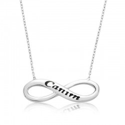 925 Ayar Gümüş Canım Sonsuzluk Kadın Gümüş Kolye