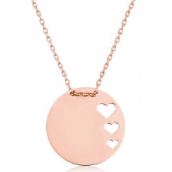 925 Ayar Gümüş Çember Kalp Kadın Gümüş Kolye