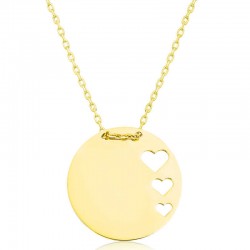 925 Ayar Gümüş Çember Kalp Kadın Gümüş Kolye