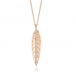 925 Ayar Gümüş Ceviz Yaprağı Kadın Gümüş Kolye