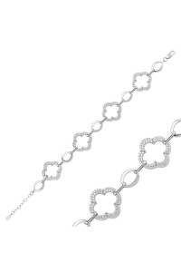 925 Ayar Gümüş Çiçek Bileklik