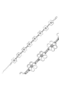 925 Ayar Gümüş Çiçek Bileklik