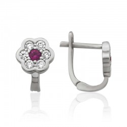 Gümüş Çiçek Çocuk Küpesi Gümüş Çiçek Çocuk Küpesi