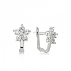 925 Ayar Gümüş Çiçek Küpe