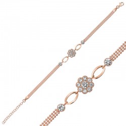 925 Ayar Gümüş Rose Çiçek Modelli Bileklik 925 Ayar Gümüş Rose Çiçek Modelli Bileklik