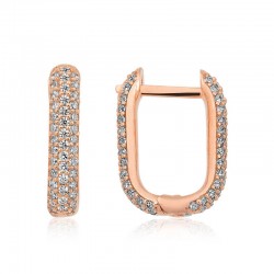 Gümüş Çift Taraflı Beyaz Taşlı J Bayan Küpe Gümüş Çift Taraflı Beyaz Taşlı J Bayan Küpe