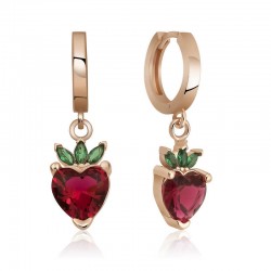 Gümüş Çilek Figür Meyve Küpe Gümüş Çilek Figür Meyve Küpe