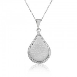 Gümüş Damla Ayetel Kürsi Bayan Kolye Gümüş Damla Ayetel Kürsi Bayan Kolye