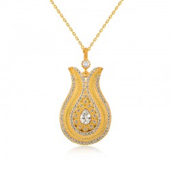 925 Ayar Gümüş Damla Taşlı Lale Kadın Gümüş Kolye 925 Ayar Gümüş Damla Taşlı Lale Kadın Gümüş Kolye