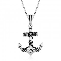 925 Ayar Gümüş Denizci Çapası Gümüş Kolye