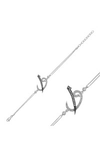 925 Ayar Gümüş Elif Vav Bileklik