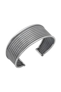 925 Ayar Gümüş Eskitme Desenli Kadın Bilezik