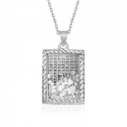 Gümüş Esma'ül Hüsna Yazılı Kolye