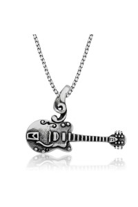 ​925 Ayar Gümüş Gitar Gümüş Kolye