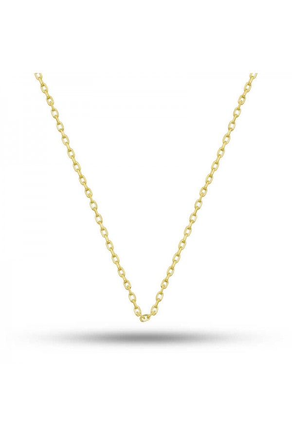 Gümüş Gold 0.30 Mikron 50 Cm Forse Kadın Zincir Gümüş Gold 0.30 Mikron 50 Cm Forse Kadın Zincir