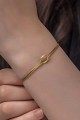 925 Ayar Gümüş Gold Aşk Düğüm Kadın Bileklik 925 Ayar Gümüş Gold Aşk Düğüm Kadın Bileklik