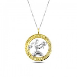 925 Ayar Gümüş Gold Başak Burcu Kadın Gümüş Kolye 925 Ayar Gümüş Gold Başak Burcu Kadın Gümüş Kolye