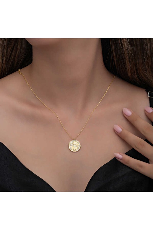 925 Ayar Gümüş Gold Fil Motifli Şans Kadın Kolye 925 Ayar Gümüş Gold Fil Motifli Şans Kadın Kolye