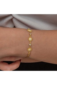 Gümüş Gold Güneş Kadın Bileklik