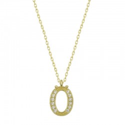 925 Ayar Gümüş Ö Harfi Kadın Gümüş Kolye