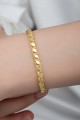 925 Ayar Gümüş Gold Pullu Zincir Kadın Bileklik 925 Ayar Gümüş Gold Pullu Zincir Kadın Bileklik