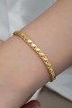 925 Ayar Gümüş Gold Pullu Zincir Kadın Bileklik 925 Ayar Gümüş Gold Pullu Zincir Kadın Bileklik