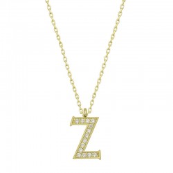 925 Ayar Gümüş Z Harfi Kadın Gümüş Kolye