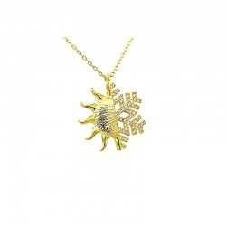 925 Ayar Gümüş Güneş Kartanesi Bayan Gümüş Kolye