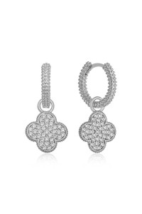 Gümüş Halka Yonca Küpe