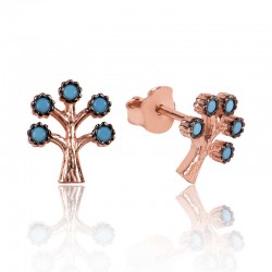 925 Ayar Gümüş Hayat Ağacı Çivili Küpe 925 Ayar Gümüş Hayat Ağacı Çivili Küpe