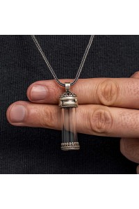 Gümüş İçi Açılabilen Muska Kabı Cevşen Erkek Kolye