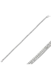 925 Ayar Gümüş İki Sıra Su Yolu Bileklik