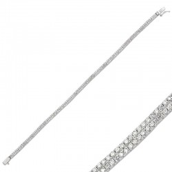 925 Ayar Gümüş İki Sıra Su Yolu Bileklik 925 Ayar Gümüş İki Sıra Su Yolu Bileklik