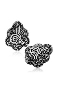 ​925 Ayar Gümüş İşlemeli Tuğra Tesbih İmamesi