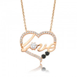 925 Ayar Gümüş Kalp Love Kadın Gümüş Kolye 925 Ayar Gümüş Kalp Love Kadın Gümüş Kolye