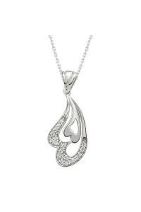 925 Ayar Gümüş Kalpli Kadın Gümüş Kolye