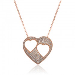 925 Ayar Gümüş Kalpli Kadın Gümüş Kolye 925 Ayar Gümüş Kalpli Kadın Gümüş Kolye